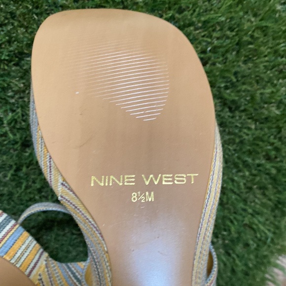 NINE WEST NEW Platform Wedge Sandals Size 8 1/2 M - Picture 12 of 16